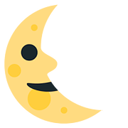 🌜 Emoji Rosto Da Lua De Quarto Minguante na Twitter Twemoji 11.1.