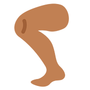 🦵🏾 Emoji Bein: mitteldunkle Hautfarbe Twitter Twemoji 11.1.