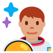 👨🏽‍🚀 Emoji Astronauta Hombre: Tono De Piel Medio en Twitter Twemoji 11.1.