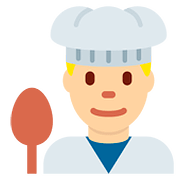 Emoji 👨🏼‍🍳 Cuoco: Carnagione Abbastanza Chiara su Twitter Twemoji 11.1.