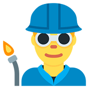 Emoji 👨‍🏭 Operaio su Twitter Twemoji 11.1.