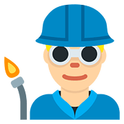 👨🏼‍🏭 Emoji Operario: Tono De Piel Claro Medio en Twitter Twemoji 11.1.