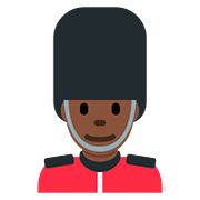 💂🏿‍♂️ Emoji Wachmann: dunkle Hautfarbe Twitter Twemoji 11.1.