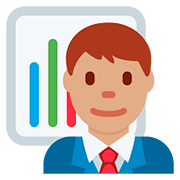 👨🏽‍💼 Emoji Büroangestellter: mittlere Hautfarbe Twitter Twemoji 11.1.