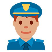 👮🏽‍♂️ Emoji Policial Homem: Pele Morena na Twitter Twemoji 11.1.