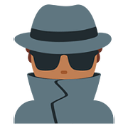 🕵🏾‍♂️ Emoji Detective Hombre: Tono De Piel Oscuro Medio en Twitter Twemoji 11.1.