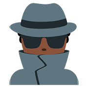 🕵🏿‍♂️ Emoji Detective Hombre: Tono De Piel Oscuro en Twitter Twemoji 11.1.