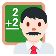 Emoji 👨🏻‍🏫 Professore: Carnagione Chiara su Twitter Twemoji 11.1.