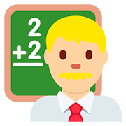 👨🏼‍🏫 Emoji Profesor: Tono De Piel Claro Medio en Twitter Twemoji 11.1.