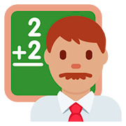 👨🏽‍🏫 Emoji Profesor: Tono De Piel Medio en Twitter Twemoji 11.1.