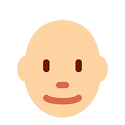 👨🏼‍🦲 Emoji Hombre: Tono De Piel Claro Medio Y Sin Pelo en Twitter Twemoji 11.1.