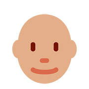 👨🏽‍🦲 Emoji Hombre: Tono De Piel Medio Y Sin Pelo en Twitter Twemoji 11.1.