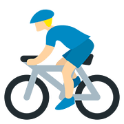 🚴🏼‍♂️ Emoji Hombre En Bicicleta: Tono De Piel Claro Medio en Twitter Twemoji 11.1.