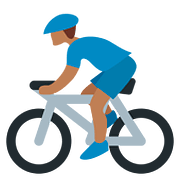 🚴🏾‍♂️ Emoji Hombre En Bicicleta: Tono De Piel Oscuro Medio en Twitter Twemoji 11.1.