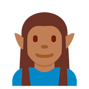 🧝🏾‍♂️ Emoji Elfo Homem: Pele Morena Escura na Twitter Twemoji 11.1.