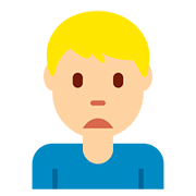 🙍🏼‍♂️ Emoji Hombre Frunciendo El Ceño: Tono De Piel Claro Medio en Twitter Twemoji 11.1.