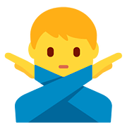 🙅‍♂️ Emoji Hombre Haciendo El Gesto De «no» en Twitter Twemoji 11.1.