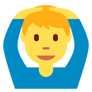 🙆‍♂️ Emoji Mann mit Händen auf dem Kopf Twitter Twemoji 11.1.
