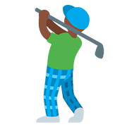 🏌🏿‍♂️ Emoji Homem Golfista: Pele Escura na Twitter Twemoji 11.1.