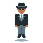🕴🏾 Emoji schwebender Mann im Anzug: mitteldunkle Hautfarbe Twitter Twemoji 11.1.