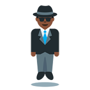 🕴🏿 Emoji schwebender Mann im Anzug: dunkle Hautfarbe Twitter Twemoji 11.1.