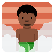 🧖🏿‍♂️ Emoji Mann in Dampfsauna: dunkle Hautfarbe Twitter Twemoji 11.1.