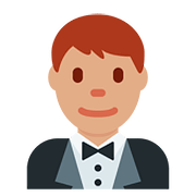 🤵🏽 Emoji Person im Smoking: mittlere Hautfarbe Twitter Twemoji 11.1.