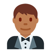 🤵🏾 Emoji Persona Con Esmoquin: Tono De Piel Oscuro Medio en Twitter Twemoji 11.1.