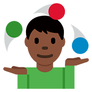 🤹🏿‍♂️ Emoji Jongleur: dunkle Hautfarbe Twitter Twemoji 11.1.