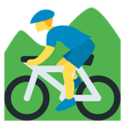 Emoji 🚵‍♂️ Ciclista Uomo Di Mountain Bike su Twitter Twemoji 11.1.