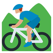 Emoji 🚵🏽‍♂️ Ciclista Uomo Di Mountain Bike: Carnagione Olivastra su Twitter Twemoji 11.1.