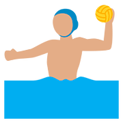 🤽🏽‍♂️ Emoji Homem Jogando Polo Aquático: Pele Morena na Twitter Twemoji 11.1.