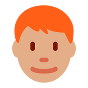👨🏽‍🦰 Emoji Mann: mittlere Hautfarbe, rotes Haar Twitter Twemoji 11.1.