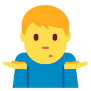 🤷‍♂️ Emoji Hombre Encogido De Hombros en Twitter Twemoji 11.1.