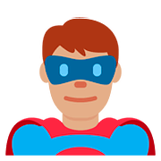 🦸🏽‍♂️ Emoji Superheld: mittlere Hautfarbe Twitter Twemoji 11.1.