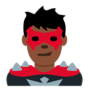 🦹🏿‍♂️ Emoji Supervillano: Tono De Piel Oscuro en Twitter Twemoji 11.1.