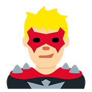 Emoji 🦹🏼‍♂️ Supercattivo Uomo: Carnagione Abbastanza Chiara su Twitter Twemoji 11.1.