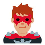 🦹🏽‍♂️ Emoji Homem Supervilão: Pele Morena na Twitter Twemoji 11.1.
