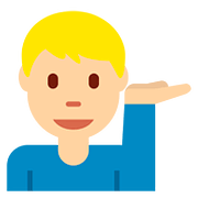 💁🏼‍♂️ Emoji Infoschalter-Mitarbeiter: mittelhelle Hautfarbe Twitter Twemoji 11.1.