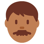 Emoji 👨🏾 Uomo: Carnagione Abbastanza Scura su Twitter Twemoji 11.1.