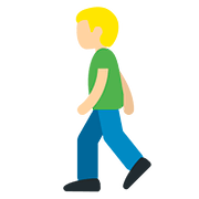 🚶🏼‍♂️ Emoji Hombre Caminando: Tono De Piel Claro Medio en Twitter Twemoji 11.1.