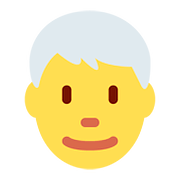 Emoji 👨‍🦳 Uomo: Capelli Bianchi su Twitter Twemoji 11.1.