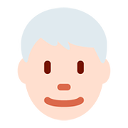 👨🏻‍🦳 Emoji Mann: helle Hautfarbe, weißes Haar Twitter Twemoji 11.1.