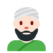 👳🏻 Emoji Persona Con Turbante: Tono De Piel Claro en Twitter Twemoji 11.1.