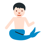 🧜🏻‍♂️ Emoji Sirena Hombre: Tono De Piel Claro en Twitter Twemoji 11.1.
