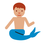 🧜🏽‍♂️ Emoji Sirena Hombre: Tono De Piel Medio en Twitter Twemoji 11.1.