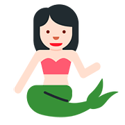 🧜🏻‍♀️ Emoji Sirena: Tono De Piel Claro en Twitter Twemoji 11.1.