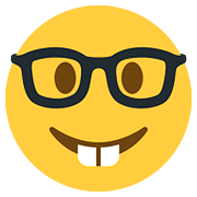 Emoji 🤓 Faccina Nerd su Twitter Twemoji 11.1.