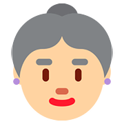 Émoji 👵🏼 Femme âgée : Peau Moyennement Claire sur Twitter Twemoji 11.1.