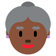 Emoji 👵🏿 Donna Anziana: Carnagione Scura su Twitter Twemoji 11.1.